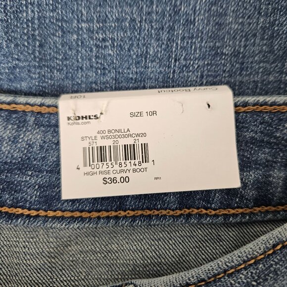 Womens Sonoma Size 10R Denim Jeans Goods For Life Curvy Mid Rise Bootcut Casual - Picture 14 of 14